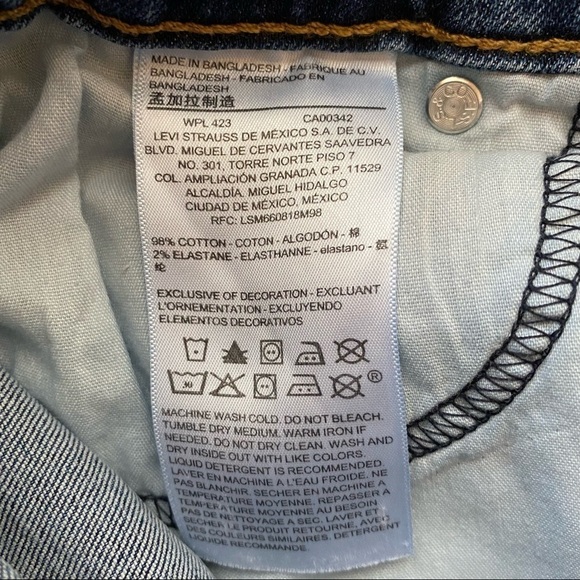 Levi’s Denizen High Rise Shorts Size 27 - Picture 9 of 11